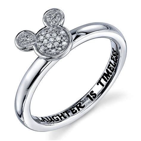 Mickey Mouse Diamond Ring for Women | Disney Store | Sterling silver diamond rings, Wholesale ...