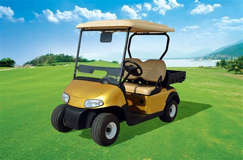 New Design 2 Seats Electric Utility Golf Cart With Rear Plastic Cargo Box