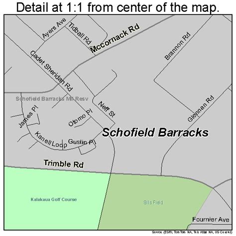 Schofield Barracks Hawaii Street Map 1569050