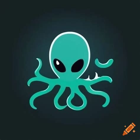 Octopus alien logo design on Craiyon