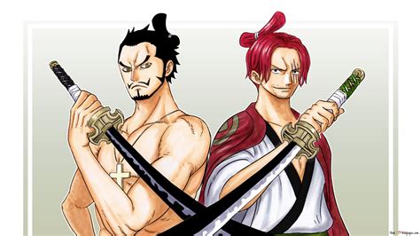 One Piece - Dracule Mihawk & Shanks HD wallpaper download