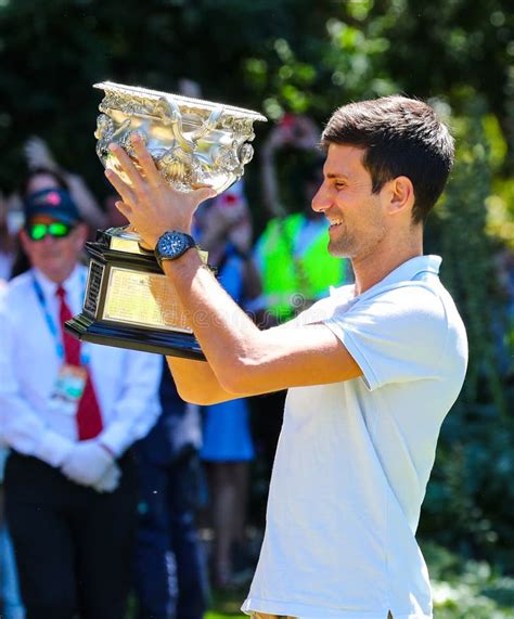 2019 Australian Open Champion Novak Djokovic of Serbia Posing with ...