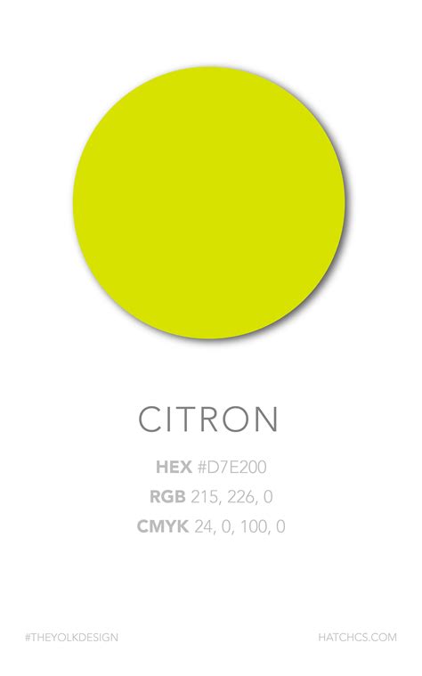 Color Story: Citron — HATCH