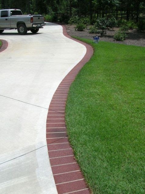 35 Best Garden Border Ideas with Red Brick | Driveway design, Brick edging, Landscape curbing