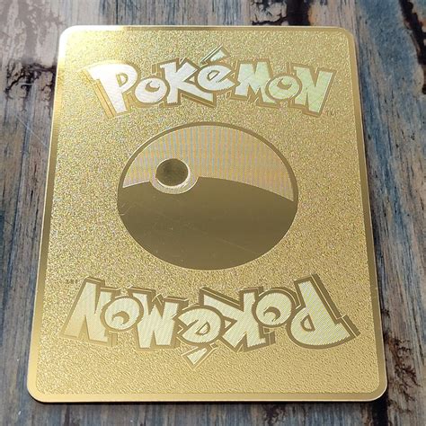 Mavin | Pikachu VMAX 044/185 Rainbow Rare Gold Metal Collectibles Pokemon Card Fan Art