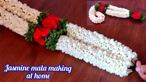 Jasmine flower mala making / wedding mala / flower mala for God ...