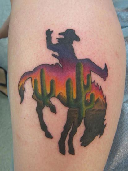 Horse and Cowboy in the Desert by Carlos Rojas: TattooNOW