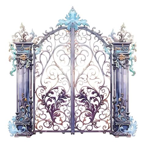 Premium AI Image | Wrought Iron Gate With Wrought Iron Embellishment ...