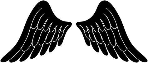 Black And White Wings - Cliparts.co