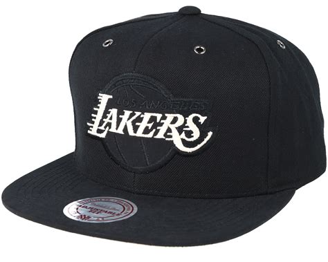 Los Angeles Lakers Black/Black Snapback - Mitchell & Ness caps - Hatstoreworld.com