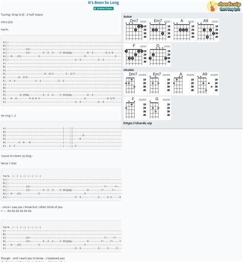 Chord: It's Been So Long - tab, song lyric, sheet, guitar, ukulele | chords.vip