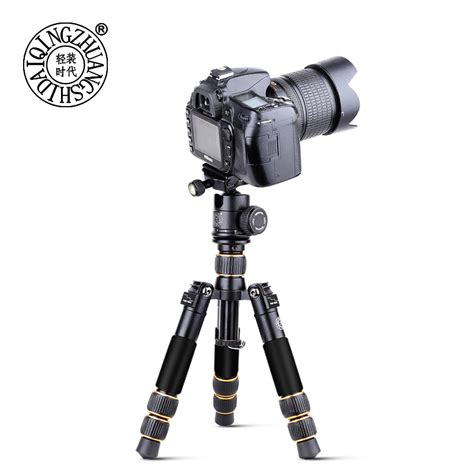 Portable Traveling Mini Tripod QZSD Q166A Lightweight Flexible Camera Tripod Use with Head and ...