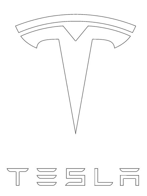 Tesla logo Coloring Page - Funny Coloring Pages