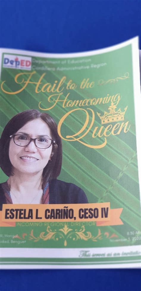 HAIL TO THE HOMECOMING QUEEN.... - DepEd Tayo Cordillera