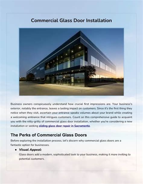 PPT - Things To Consider in Commercial Glass Door Installation PowerPoint Presentation - ID:12342558