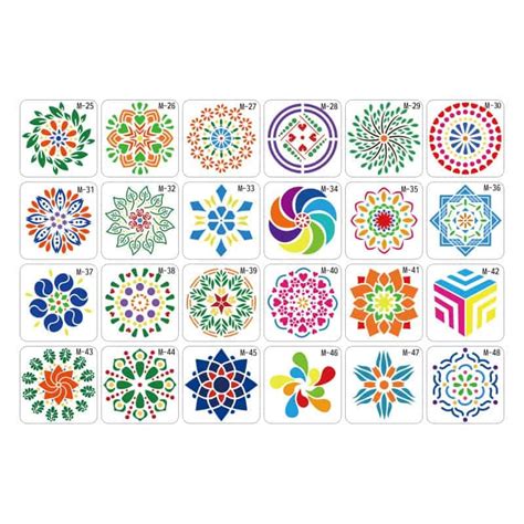 Small Mandala Stencil Set A- La Laila