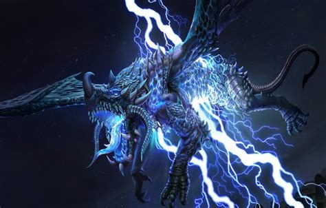 Wallpaper lightning, dragon, lightning, dragon, thunderbolt, thunder ...