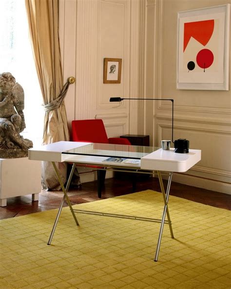 minimalist office furniture in victorian room