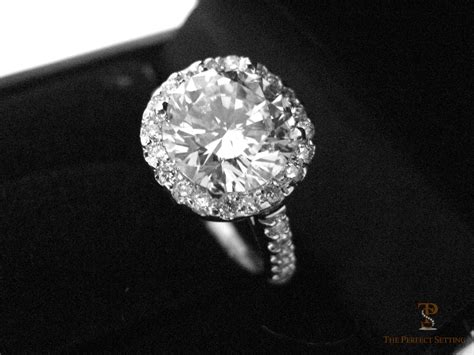 Round Brilliant Diamond Halo Ring | The Perfect Setting, Inc