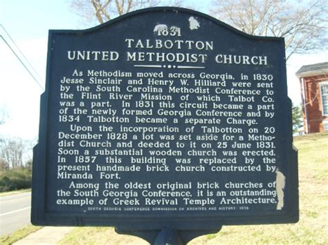 Talbotton, GA : Talbotton United Methodist Church Historic Marker photo ...