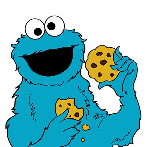 How To Draw Cookie Monster From Sesame Street