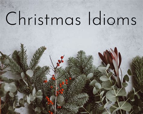 21 Christmas Themed Idioms, Phrases and Their Meanings - Owlcation