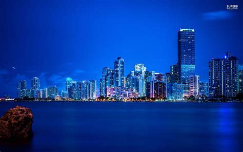 Free download Miami night skyline wallpaper 1920x1200 [1920x1200] for your Desktop, Mobile ...