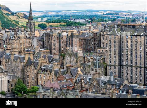 View of Edinburgh Old Town is Scotland, United Kingdom. This is the ...