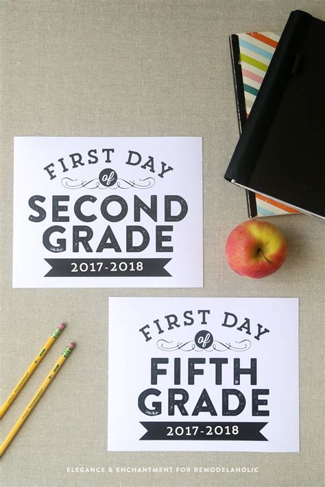 Remodelaholic | Printable First Day of School Signs (Updated for 2017-2018)