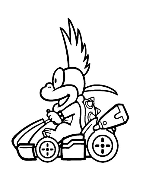 Mario from Mario Kart Coloring Page - Free Printable Coloring Pages