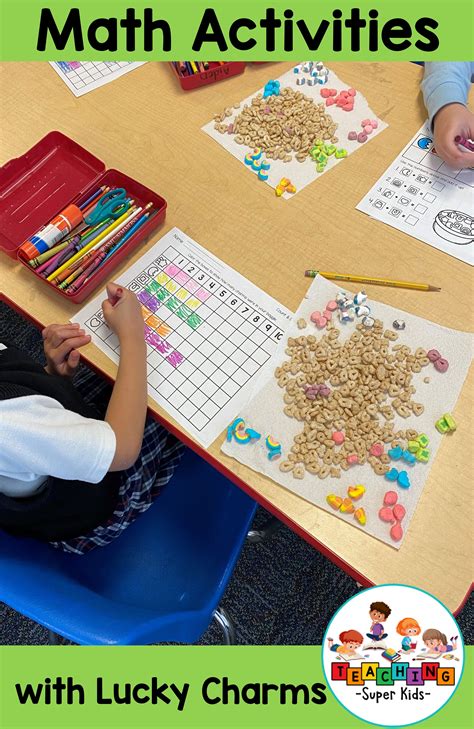 Grab a box of Lucky Charms and your students can graph and create math addition problems to ...