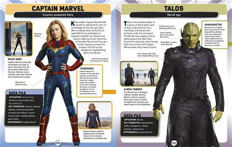 Information about Captain marvel and Talos from Marvel Studios Character Encyclopedia : r ...