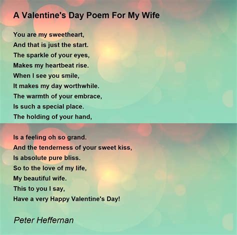 A Valentine's Day Poem For My Wife - A Valentine's Day Poem For My Wife ...