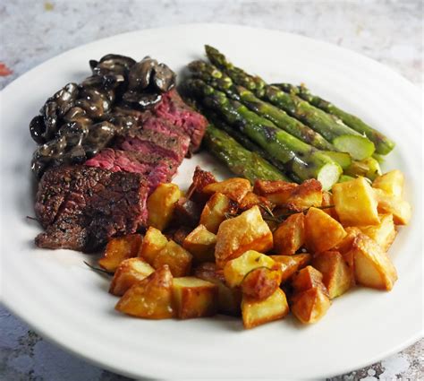 Bavette Steak cooked Sous-Vide with Mushroom Sauce