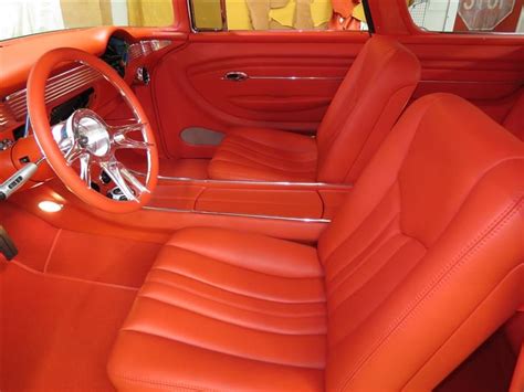 1955 Chevrolet Nomad Wagon Custom Leather Interior | Custom car interior, Car interior design ...