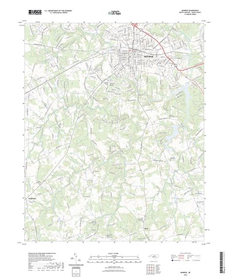 Monroe, NC (2022, 24000-Scale) Map by United States Geological Survey ...