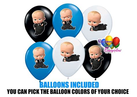 The Boss Baby Balloons | Baby balloon, 1st birthday balloons, Balloons