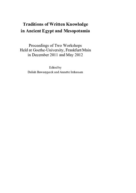 (PDF) Normative structures in Mesopotamian rituals - A comparison of hand-lifting rituals in the ...