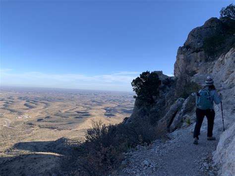 Guadalupe Peak Trail Texas Highpoint, Guadalupe National Park, TX, USA. : hiking