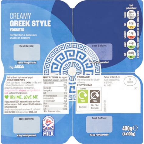 ASDA Greek Style Yogurt (1kg) - Compare Prices - Trolley.co.uk