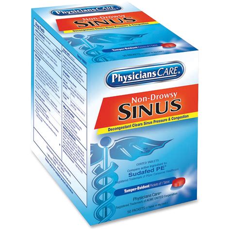 PhysiciansCare Sinus Medicine Packets, 50 / Box (Quantity) - Walmart ...