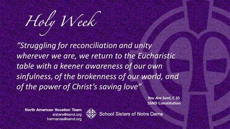 Lenten Reflections - School Sisters of Notre Dame