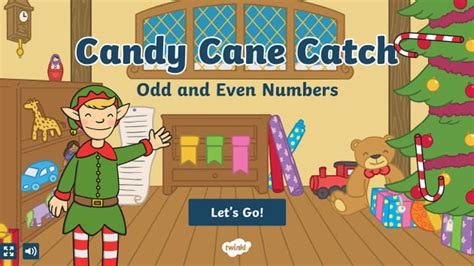 Candy Cane Catch: Odd and Even Numbers Game