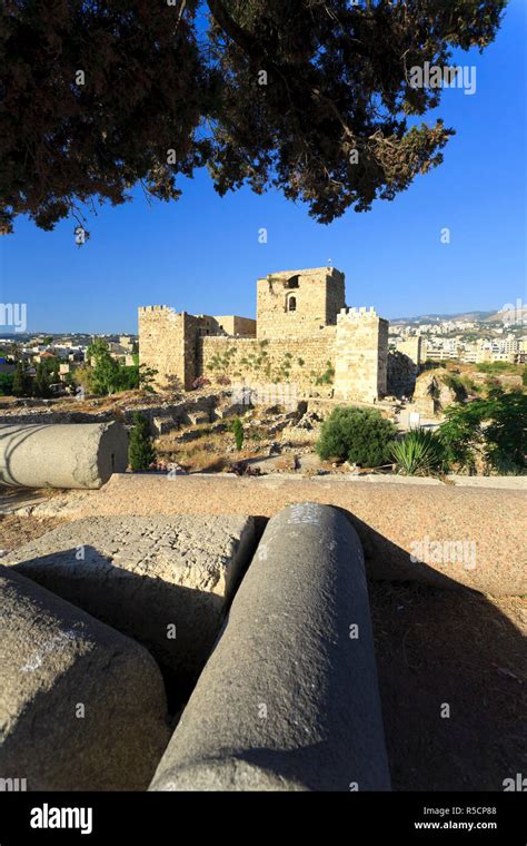 Lebanon, Byblos, archaeological site, Crusader Castle Stock Photo - Alamy