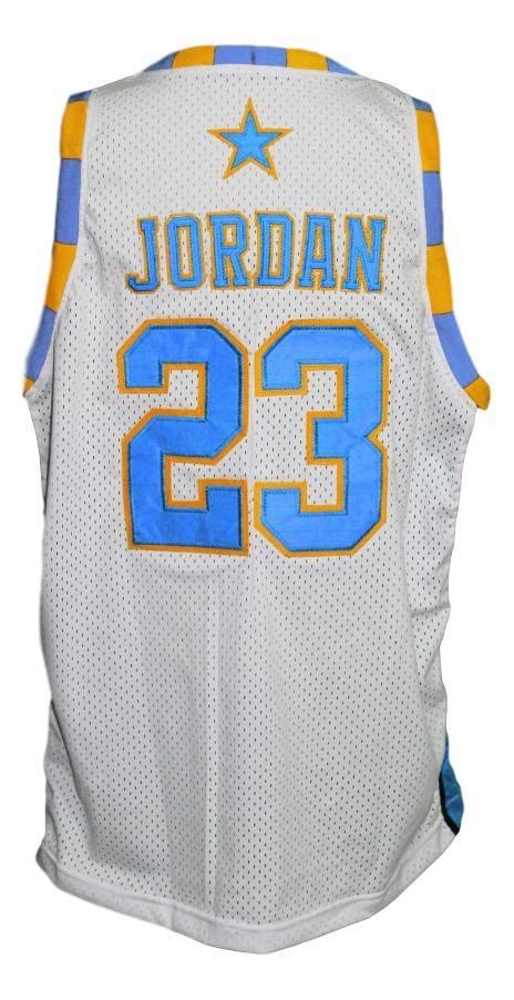 Michael Jordan #23 Laney High School Basketball Jersey New White Any Size - Activewear Tops