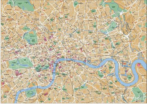 London downtown map. London EPS Illustrator Vector Maps. Eps Illustrator Map | Vector World Maps