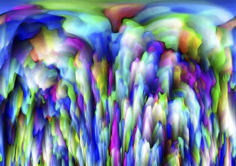 Rainbow Waterfall Digital Art by Bonnie Mitchell