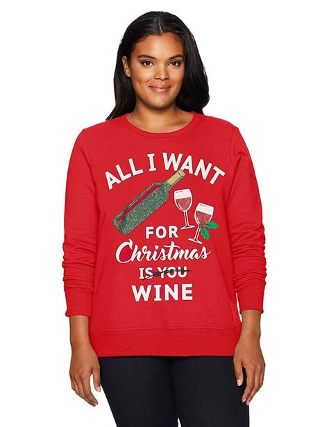 Just My Size Plus-Size Ugly Christmas Sweatshirt | Christmas Sweaters ...