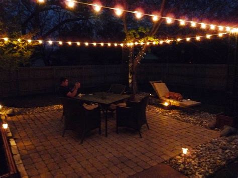 15 Ideas of Hanging Outdoor Cafe Lights