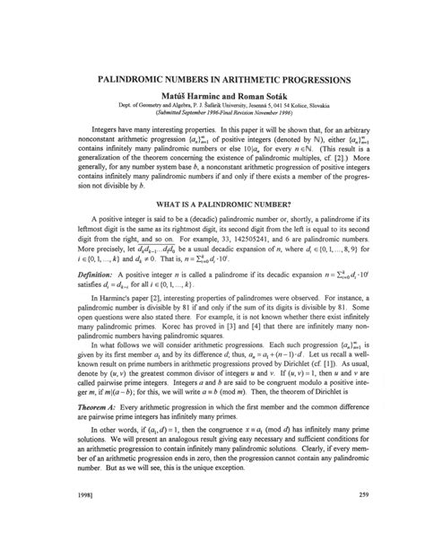 (PDF) Palindromic numbers in arithmetic progressions